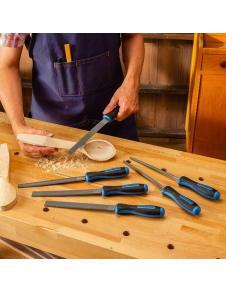 Juego de Raspas de Madera ROCKLER 6 Piezas para Carpintería