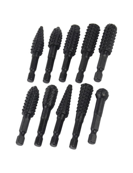 Juego de 10 Fresas Rotativas Wvapzwr 1/4" Hexagonal