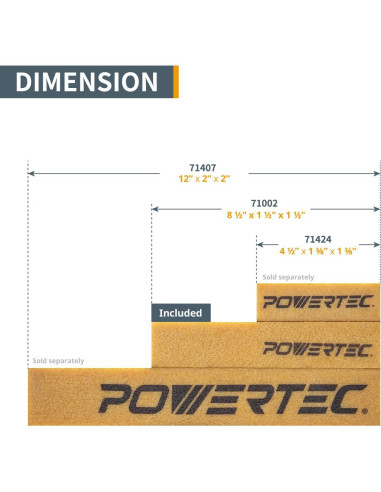 POWERTEC Barra de Limpieza Abrasiva 21x3.8 cm - Herramientas