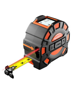 MILESEEY Cinta Métrica Láser 2-en-1 39.93m y 4.88m