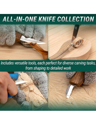 Kit de Tallado en Madera BeaverCraft S18X - 8 Cuchillos