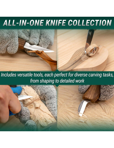 Kit de Tallado en Madera BeaverCraft S18X - 8 Cuchillos