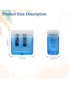 Sacapuntas Doble Orificio ZUFECY 6 Pack Manual Rosa 2