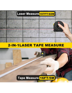 Cinta Métrica Láser 50m ERIVER JC01 Digital y Manual 2