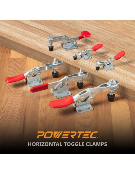 Abrazadera de Palanca POWERTEC 4PK 500 lbs 225D Antideslizante