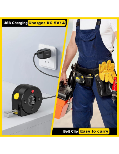 Cinta Métrica Láser 50m ERIVER JC01 Digital y Manual