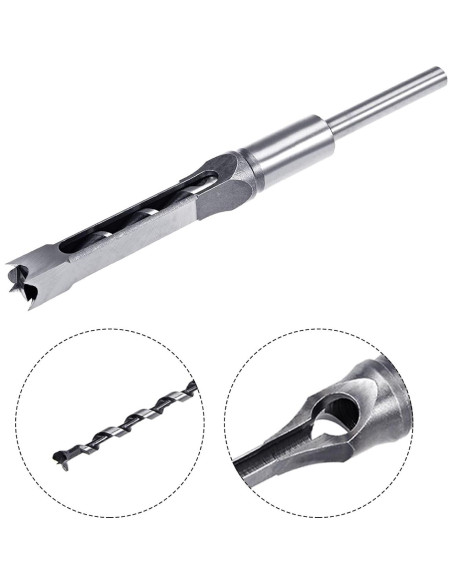 Broca Cuadrada 12.7mm uxcell Acero Alta Velocidad Carpintería