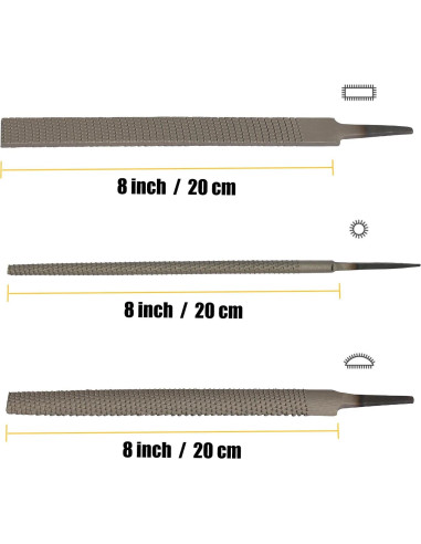 Juego de limas de madera TARIST 3 piezas para afilar