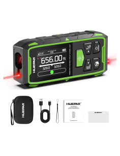 Medidor de Distancia Láser Huepar BLM-100 200M Doble Cabeza