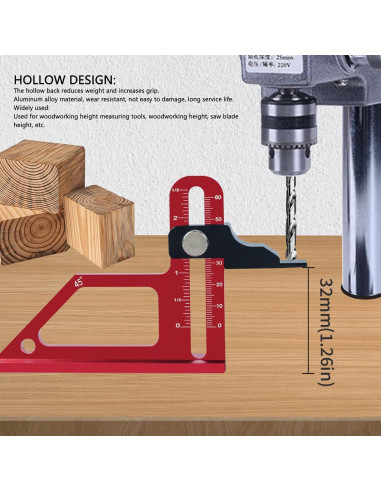 Calibrador de Altura Banapoy 0 a 60mm para Carpintería
