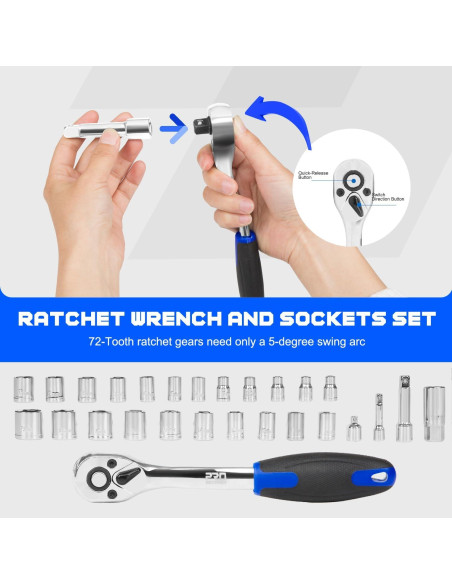 Kit de Herramientas Prostormer 259 Piezas con Caja de Aluminio