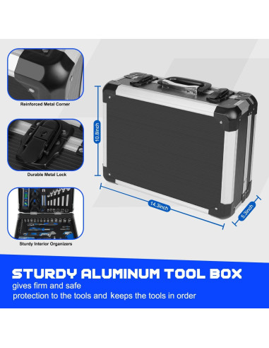 Kit de Herramientas Prostormer 259 Piezas con Caja de Aluminio