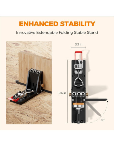 Plantilla de Agujeros de Pocket DOVICK con Brocas y Tope