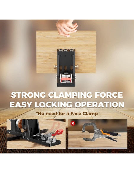 Plantilla de Agujeros de Pocket DOVICK con Brocas y Tope Plantilla de Agujeros de Pocket DOVICK con Brocas y Tope