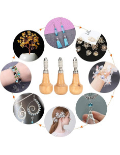 Juego de 3 Pinzas Pssopp para Joyería con Mango Ergonómico 2