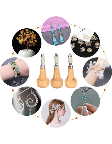 Juego de 3 Pinzas Pssopp para Joyería con Mango Ergonómico