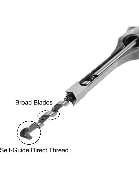 Broca Cuadrada uxcell 6.35mm Acero Alto Carbono 160mm