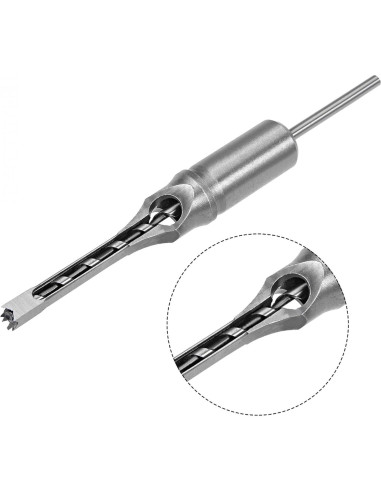 Broca Cuadrada uxcell 6.35mm Acero Alto Carbono 160mm