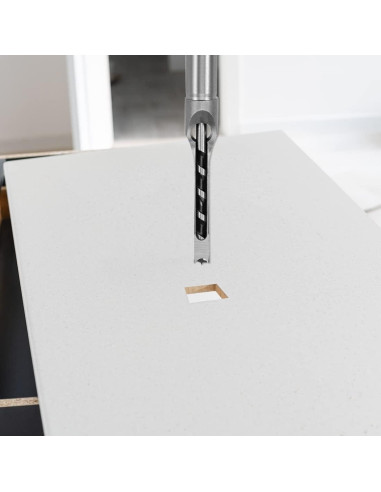 Broca Cuadrada uxcell 6.35mm Acero Alto Carbono 160mm