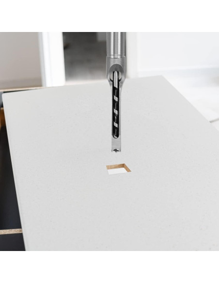 Broca Cuadrada uxcell 6.35mm Acero Alto Carbono 160mm