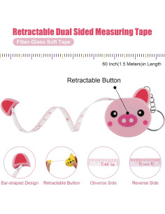 Cinta Métrica BUSHIBU 1.5M Retráctil Doble Cara 3 Pcs 2