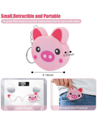 Cinta Métrica BUSHIBU 1.5M Retráctil Doble Cara 3 Pcs