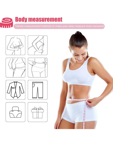 Cinta Métrica BUSHIBU 1.5M Retráctil Doble Cara 3 Pcs