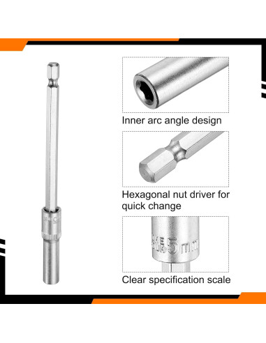 Controlador de Tuercas 5mm HARFINGTON 2 Piezas Hexagonal