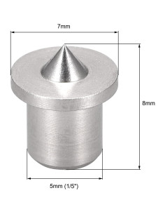 Centro de Taladro uxcell 5mm Acero Inoxidable 8 Piezas 2