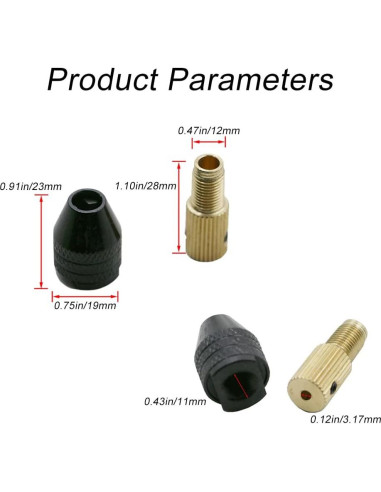 Mandril Autoajustable Profesional Maidangusa 3.17mm