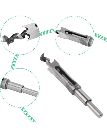 Broca Cuadrada Msiud 22cm para Carpintería - Acero Resistente