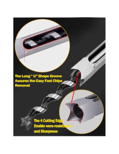 Broca de Mortaja Cuadrada MAX-CRAFT 1/2" para Carpintería 2