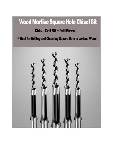 Broca de Mortaja Cuadrada MAX-CRAFT 1/2" para Carpintería