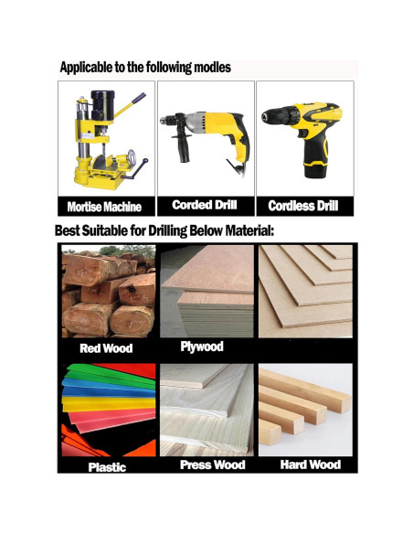 Broca de Mortaja Cuadrada MAX-CRAFT 1/2" para Carpintería