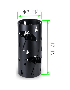 Soporte para Paraguas BEWBBAT Redondo Metal Negro 43x18cm 2