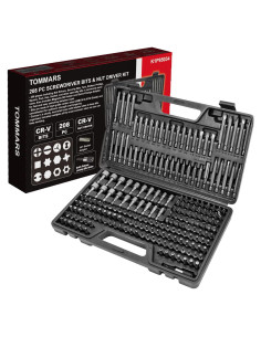 Juego de Puntas de Destornillador TOMMARS 208 Piezas Hexagonal