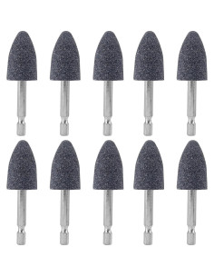 10 Puntas Abrasivas Aracombie 6.35mm para Taladro 2