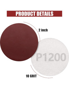 Discos de Lijado ZEHIQ 120 pcs 1200 Grano 5,08 cm 2