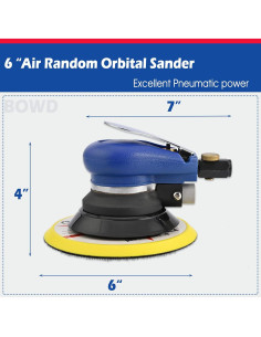 Lijadora Orbital Neumática Bowd 6" con 10 Papeles de Lija P240 2