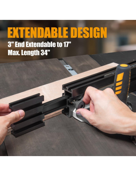 Sistema de Medición de Ingletes POWERTEC 71766 con Cerca Telescópica