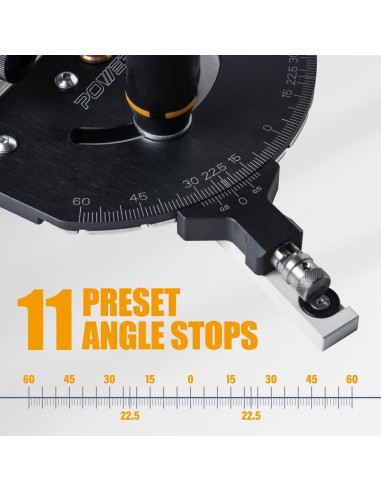 Sistema de Medición de Ingletes POWERTEC 71766 con Cerca Telescópica