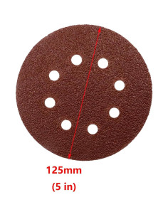 Discos de Lijado Antrader 50 PCS 12,7 cm 40 Grano 8 Agujeros 2