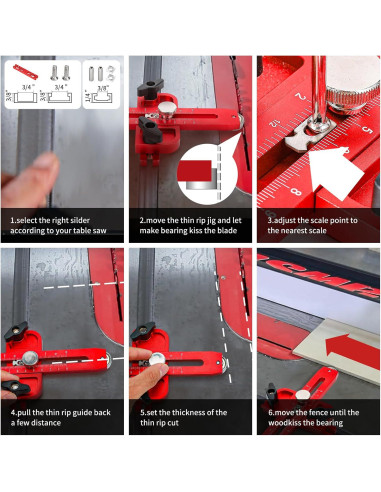 Jig de Corte Delgado YYinno para Sierra de Mesa 16,51 cm
