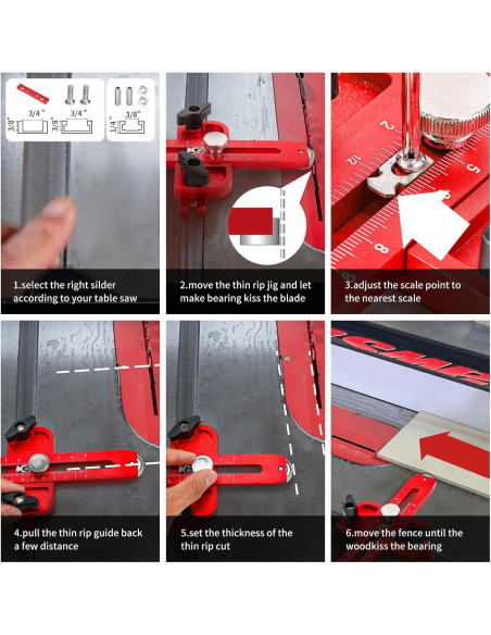 Jig de Corte Delgado YYinno para Sierra de Mesa 16,51 cm