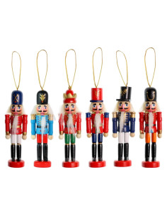 Figuras Colgantes de Cascanueces Ornativity - Rey y Soldado 12.7 cm