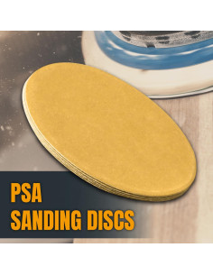 Discos de Lijado PSA 100 Piezas 320 Grano POWERTEC 15 cm 2