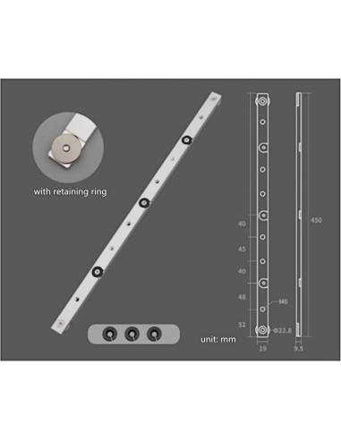 Barra de inglete Yosoo 300mm para sierra de mesa