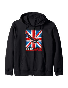 Sudadera con Cremallera Unisex The Try Machine Rugby
