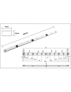 Barra de Inglete para Sierra de Mesa Mumusuki 450 mm 2