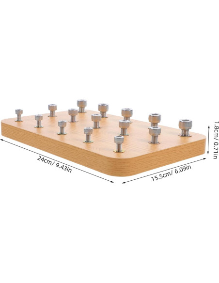 Tablero de Madera Didiseaon para Rehabilitación de Mano 24x15cm